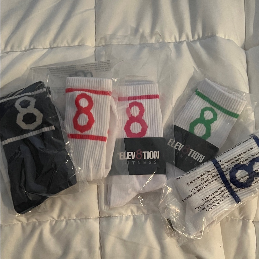 Women's Athletic Socks - Black, White, Green, Red